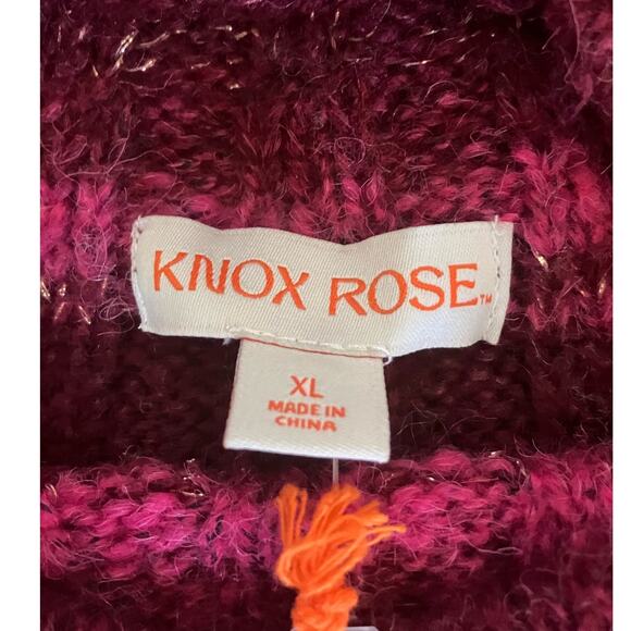 New Knox Rose Red Dark Pink Pullover Sweater XL - Picture 5 of 5